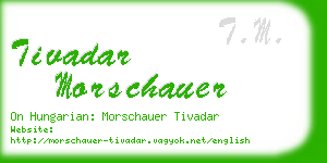 tivadar morschauer business card